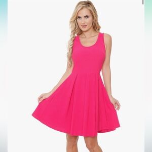 NWT! White Mark Hot Pink Sleeveless Dress